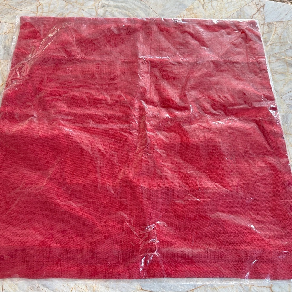 Pottery Barn Tonal Pillow Cover 20x20 Terracotta Red Woven Square Accent New‎